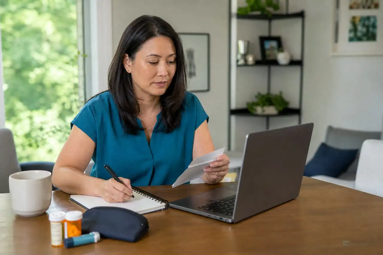Patient preparing practical notes for direct primary-care membership decisions